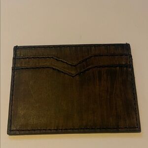 Minimal Leather Card Holder - Brown